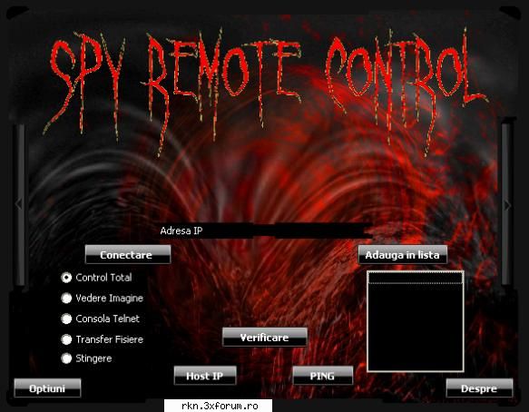 Spy Remote Control - Nume: Spy Remote Control Versiune: 1.0 beta - Programe Hack